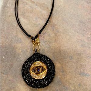 Evil eye crystal necklace